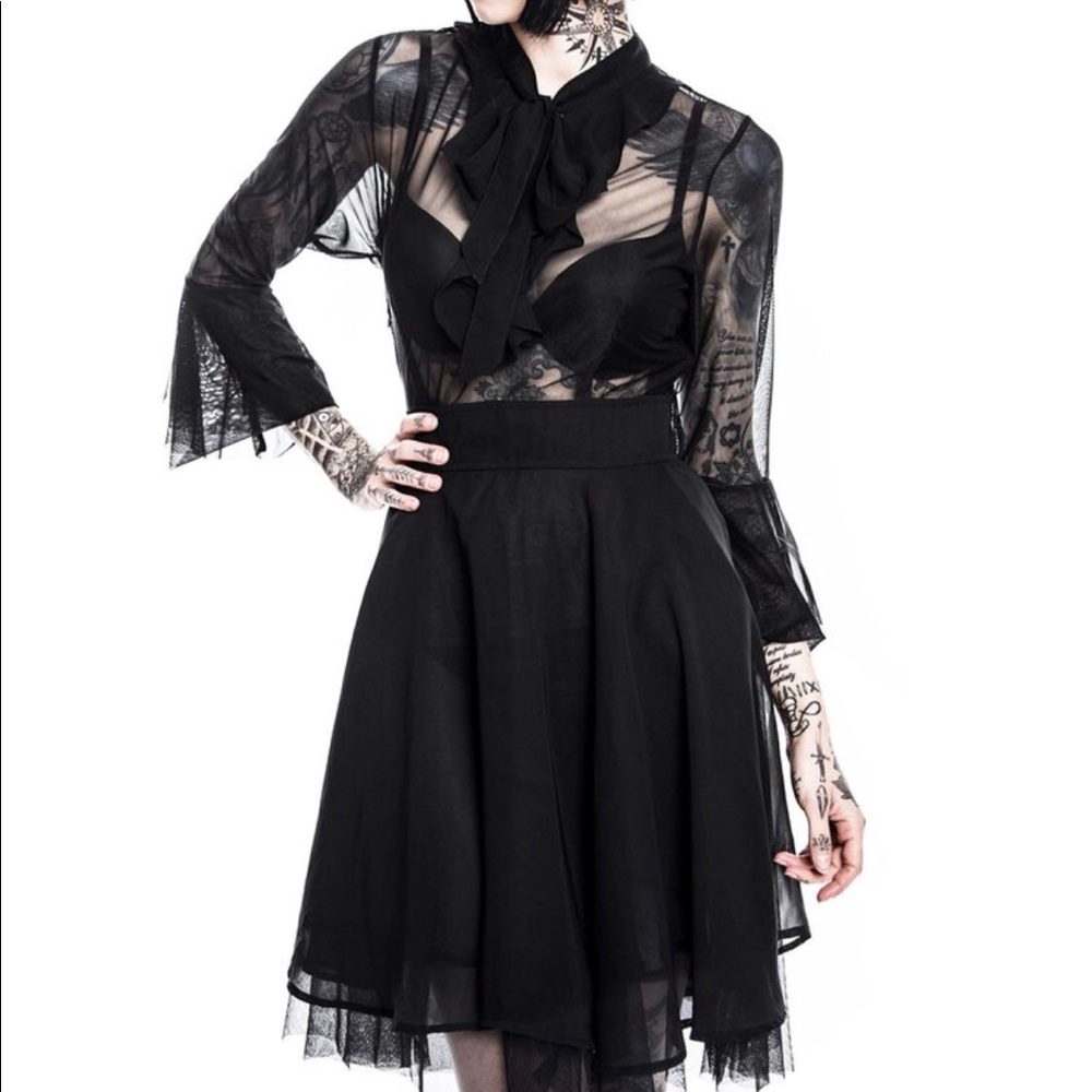 Decay Nu-Mourning dress goth chiffon summergoth